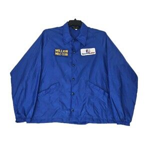 Vintage Swingster Jacket Mens Large Spector Red Ball Million Mile Club Patch 80s